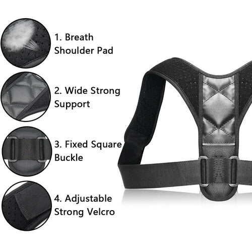 Adjustable Posture Corrector Brace — Back Support for Men & Women